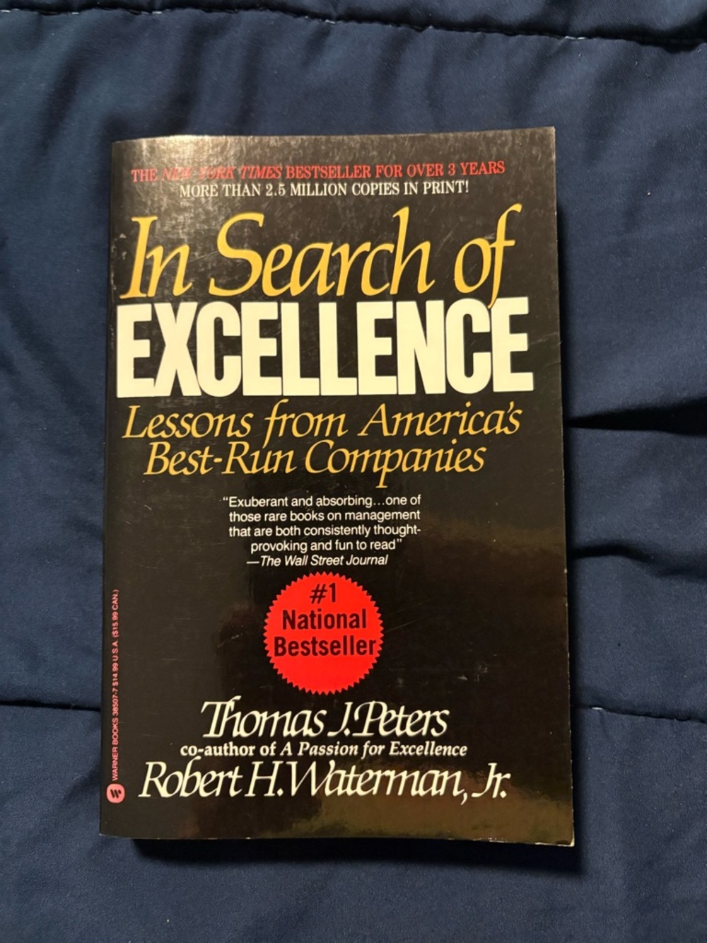 In Search of Excellence  Paperback Warner Books 1982 by Peters & Waterman